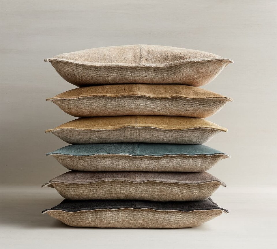 Pieced Suede Cushion Covers Pottery Barn Australia